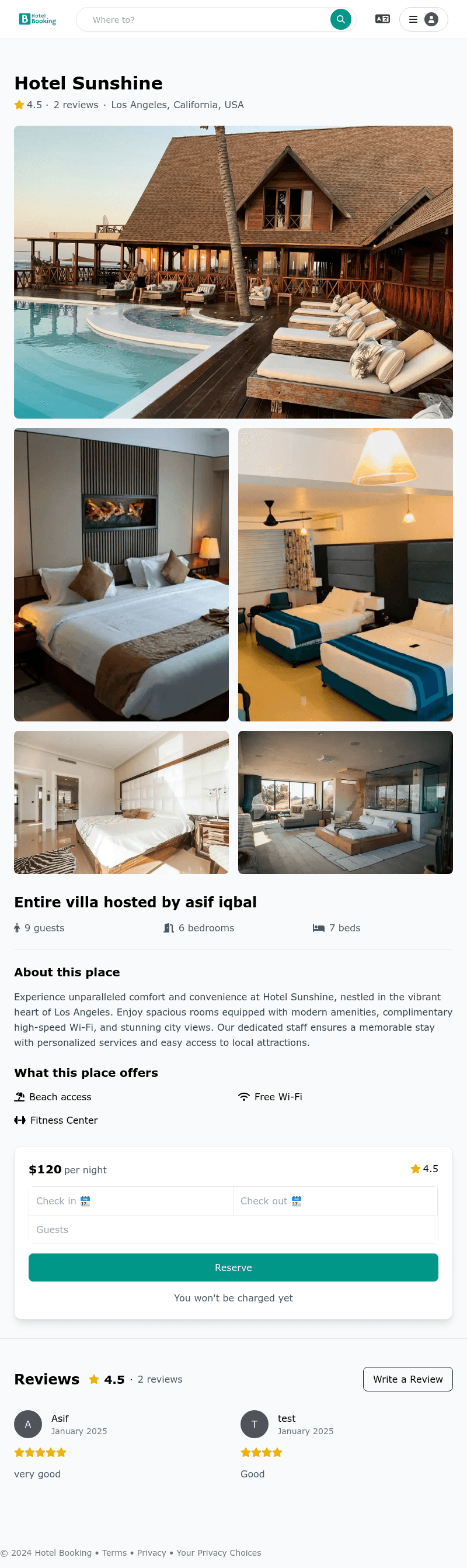Hotel Booking Platform