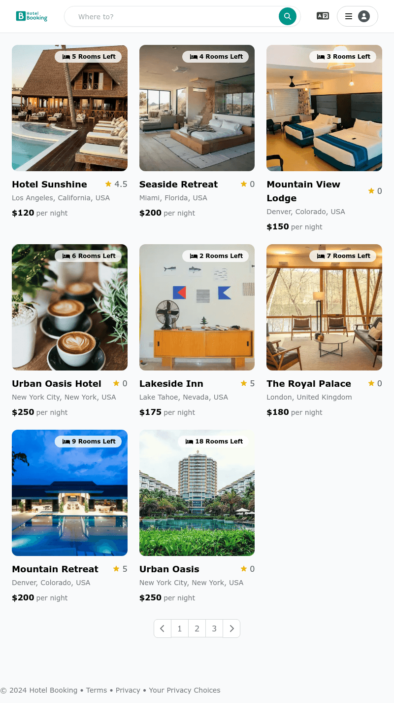 Hotel Booking