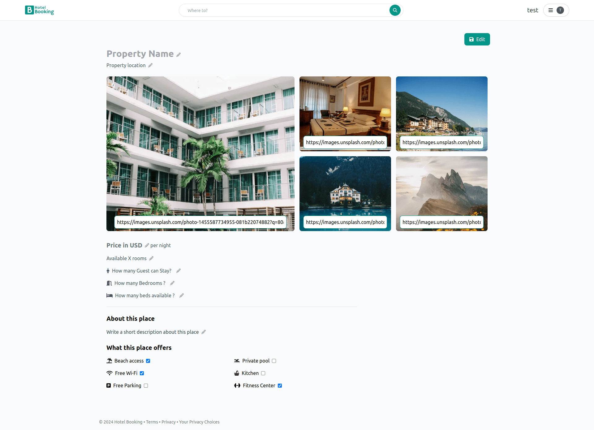 Hotel Booking Platform