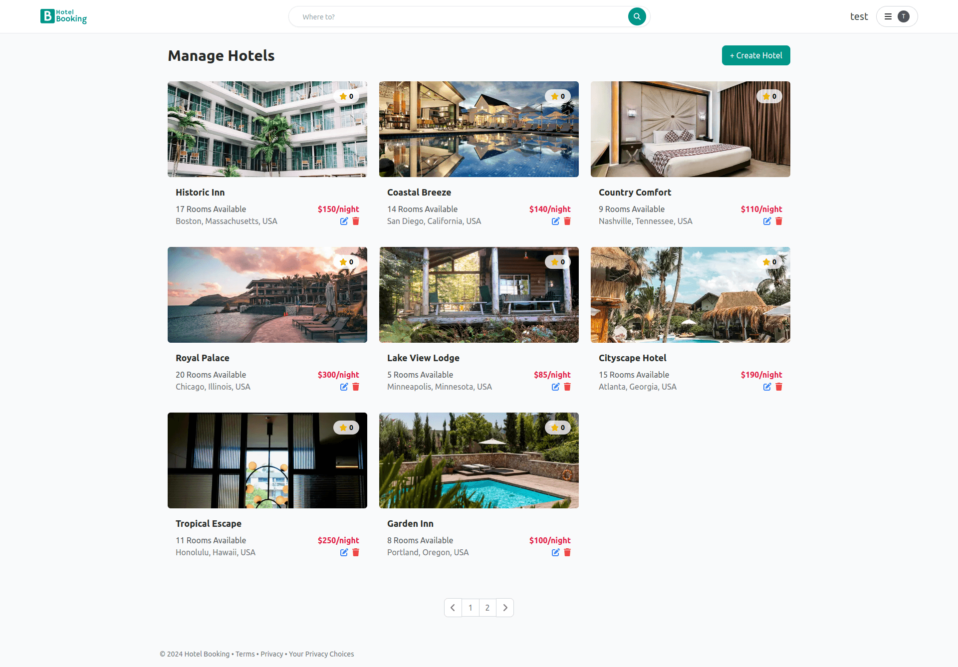 Hotel Booking Platform
